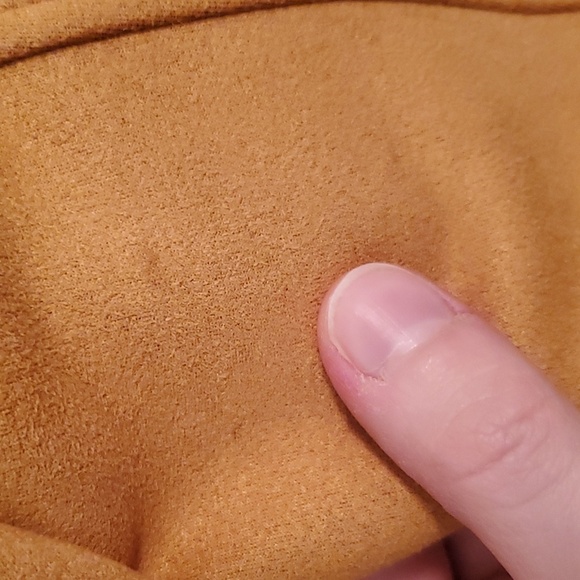 Luna Moon yellow suede moto jacket, women size Small Oversized. - Picture 9 of 10